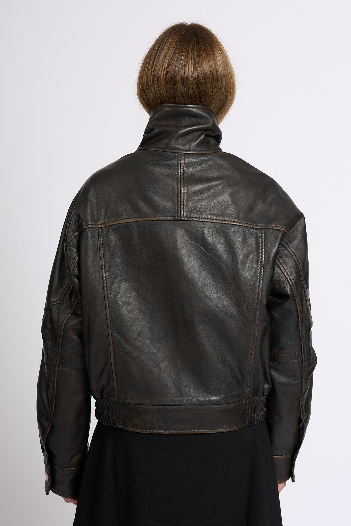 Blugirl Giacca Biker Pelle Cioccolato Donna-7