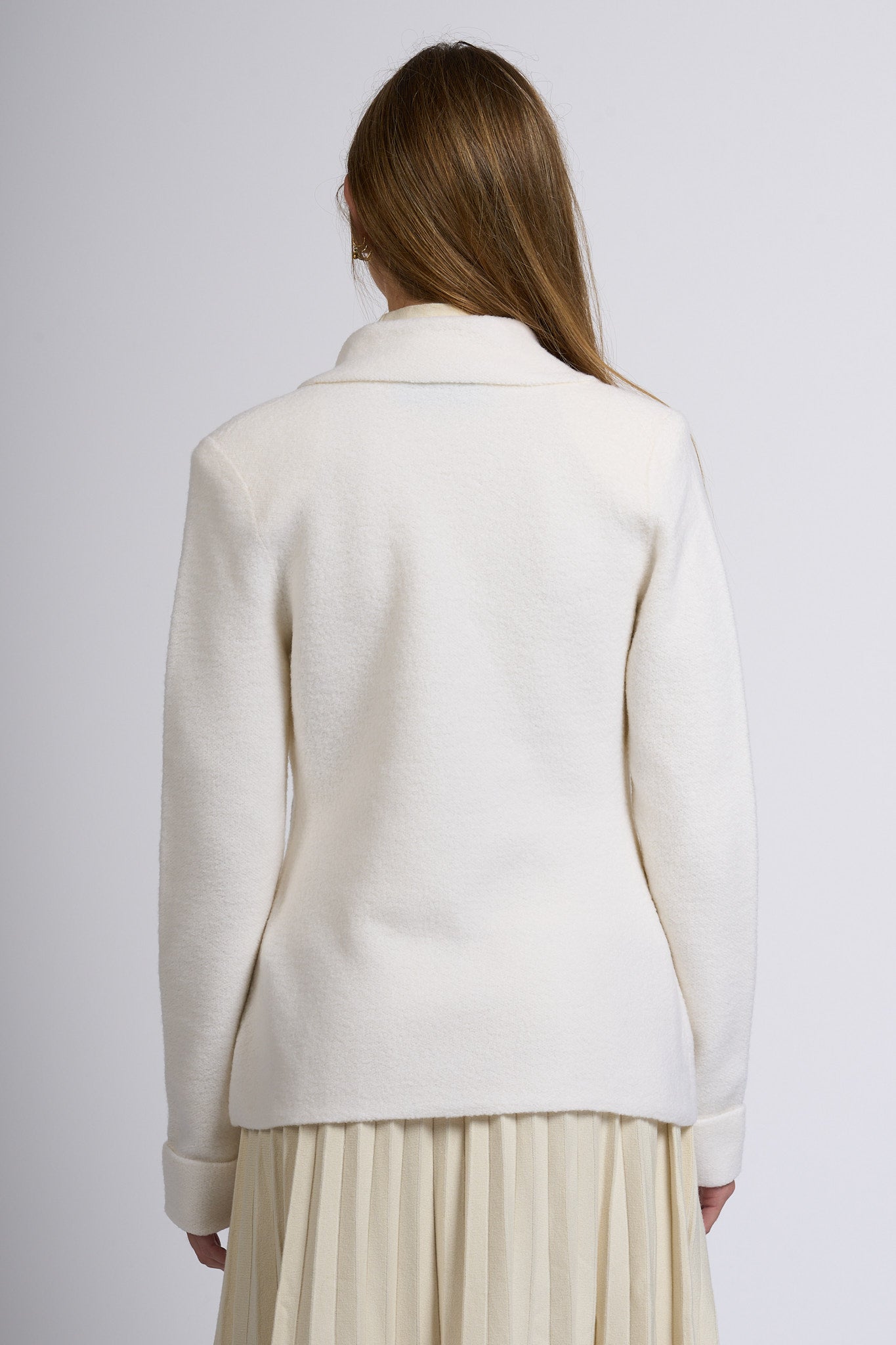 Blugirl Giacca in Maglia Panna Donna-5