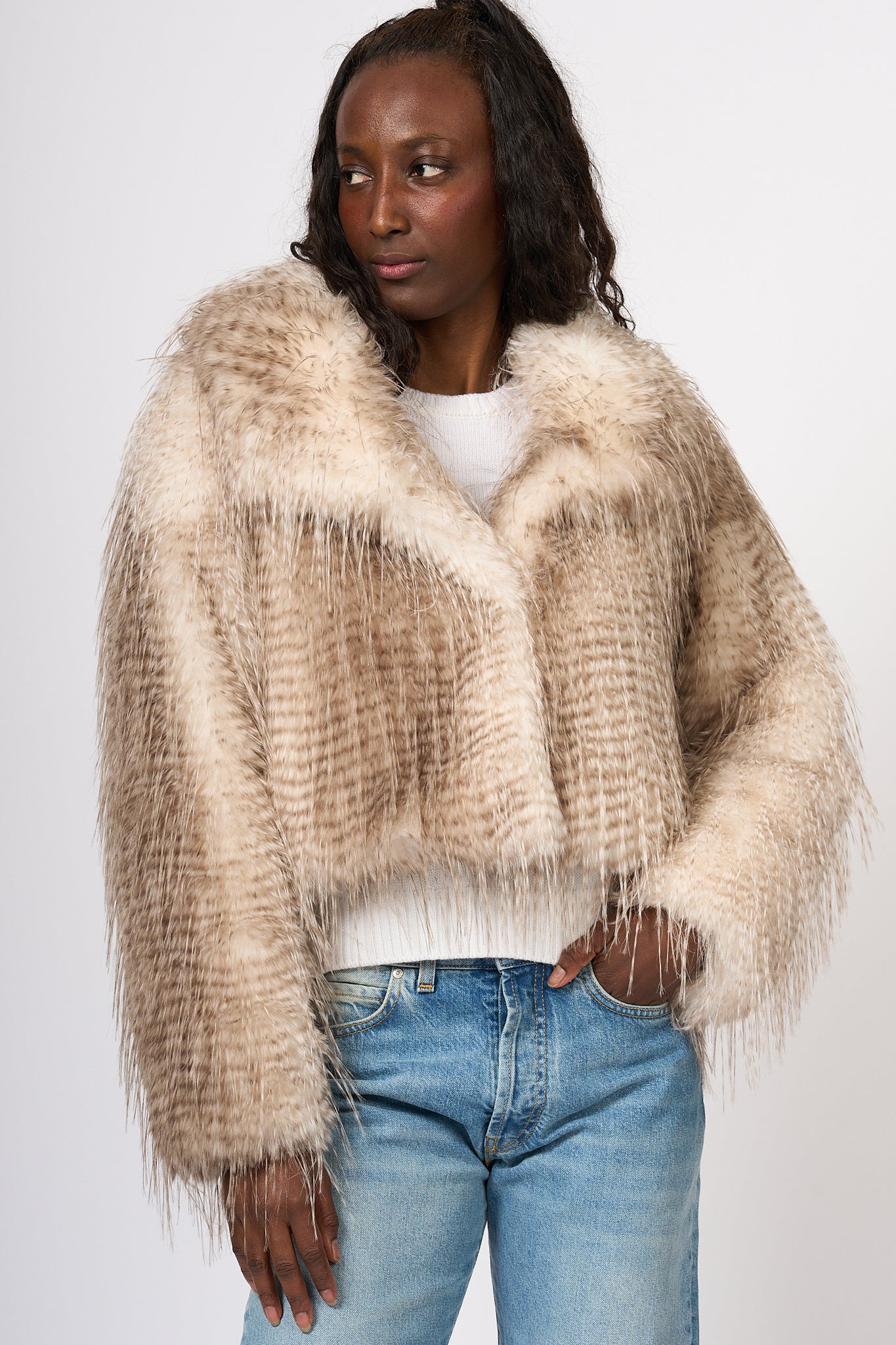 Blugirl Women's Lynx Faux Fur Jacket-3