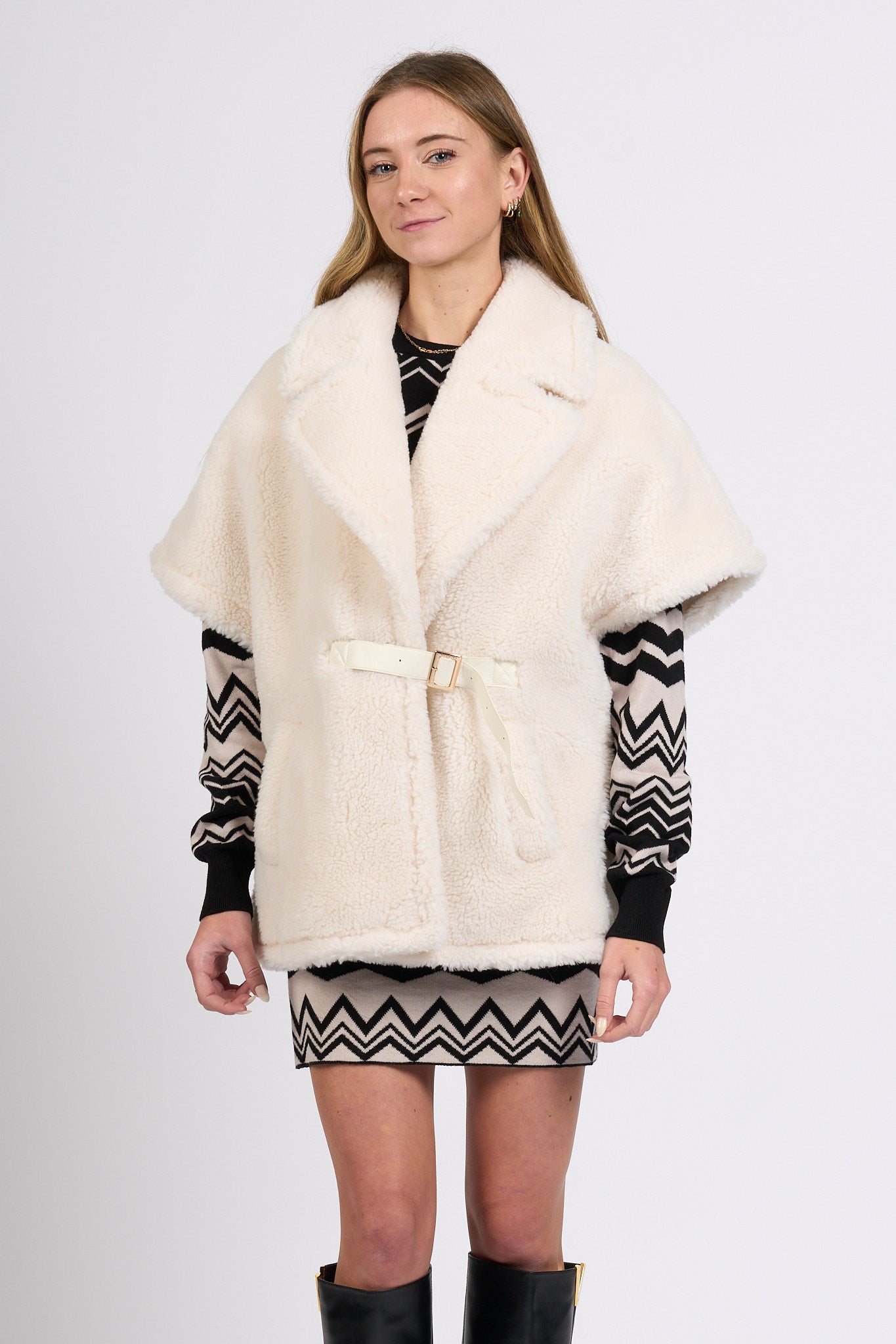 Blugirl Gilet Teddy Gesso Donna-1