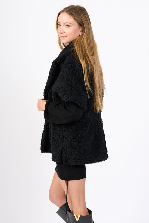 Blugirl Gilet Teddy Nero Donna-2