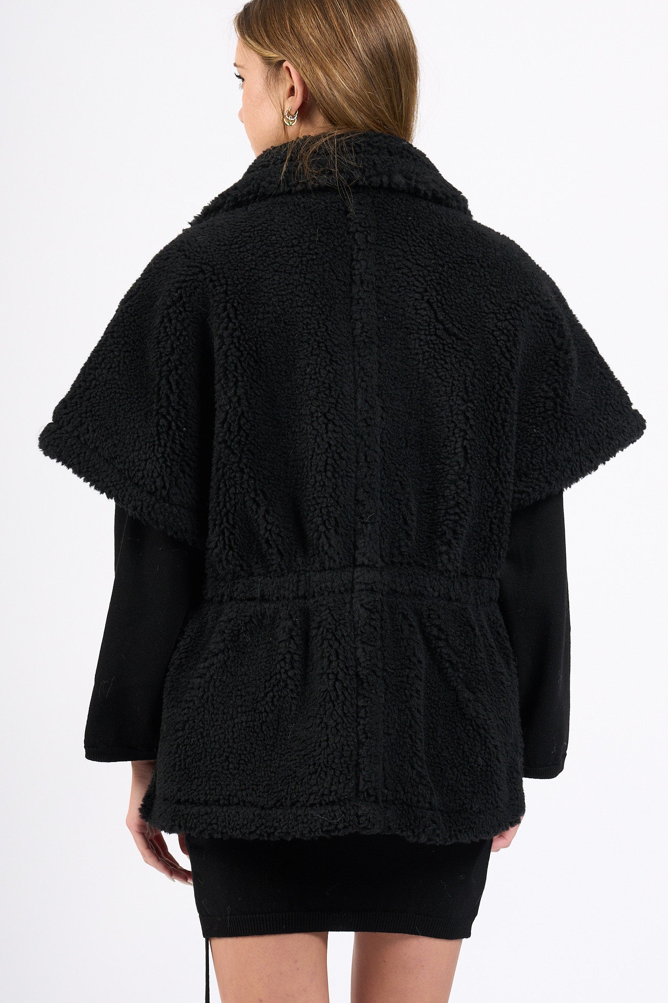 Blugirl Gilet Teddy Nero Donna-5