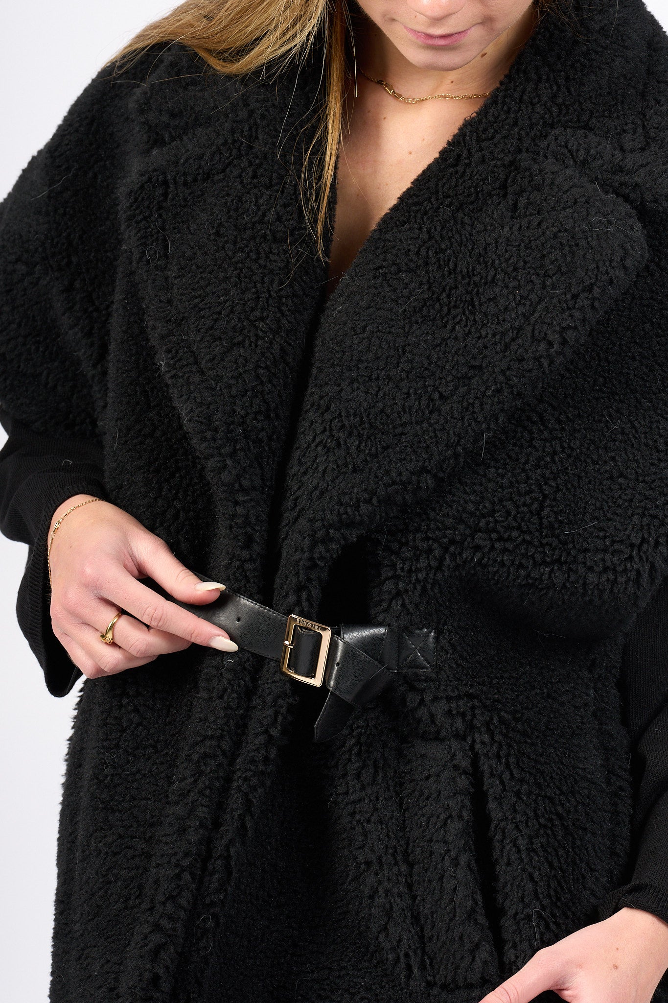 Blugirl Gilet Teddy Nero Donna-9