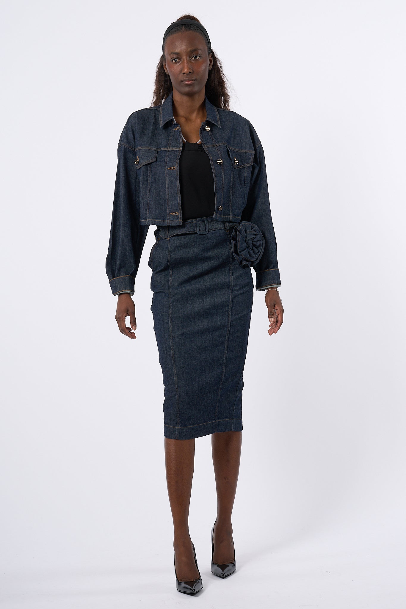 Blugirl Gonna Denim Blu Donna-3