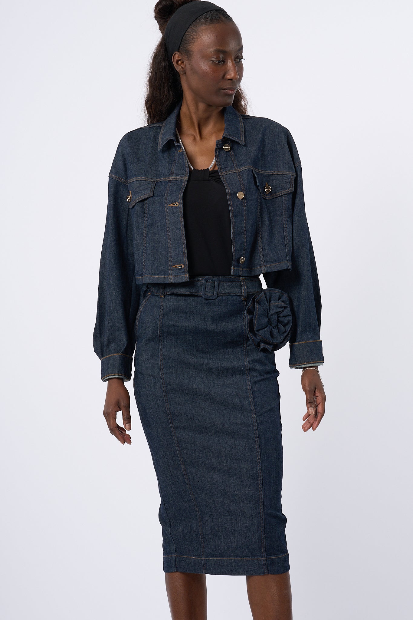 Blugirl Gonna Denim Blu Donna-4