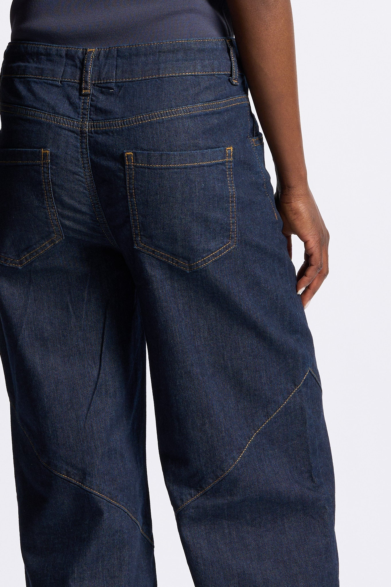 Blugirl Jeans Wide Leg Blu Scuro Donna-6