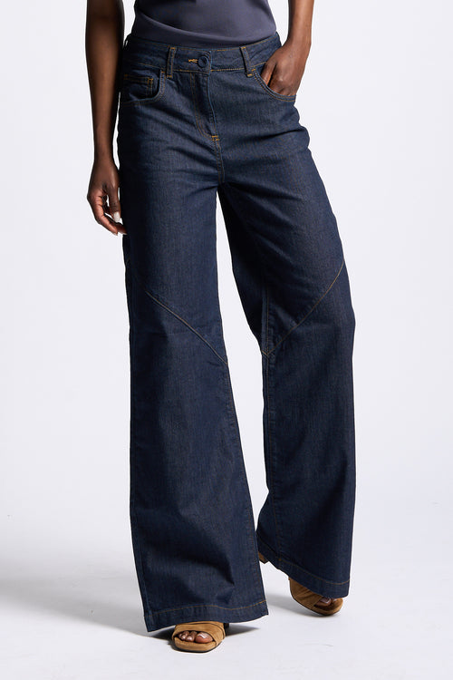 Blugirl Jeans Wide Leg Blu Scuro Donna