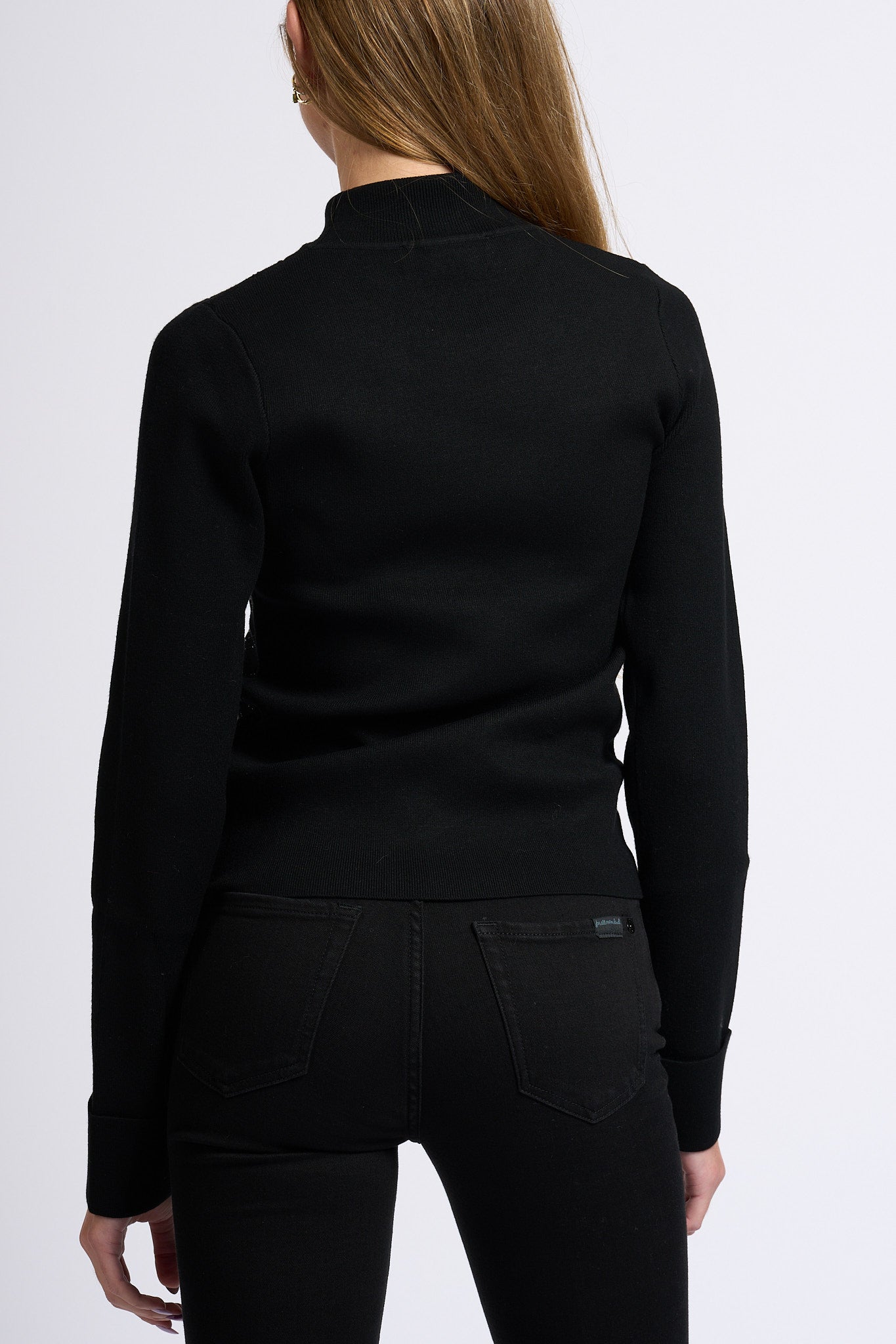 Blugirl Maglia Lupetto con Strass Nero Donna-6