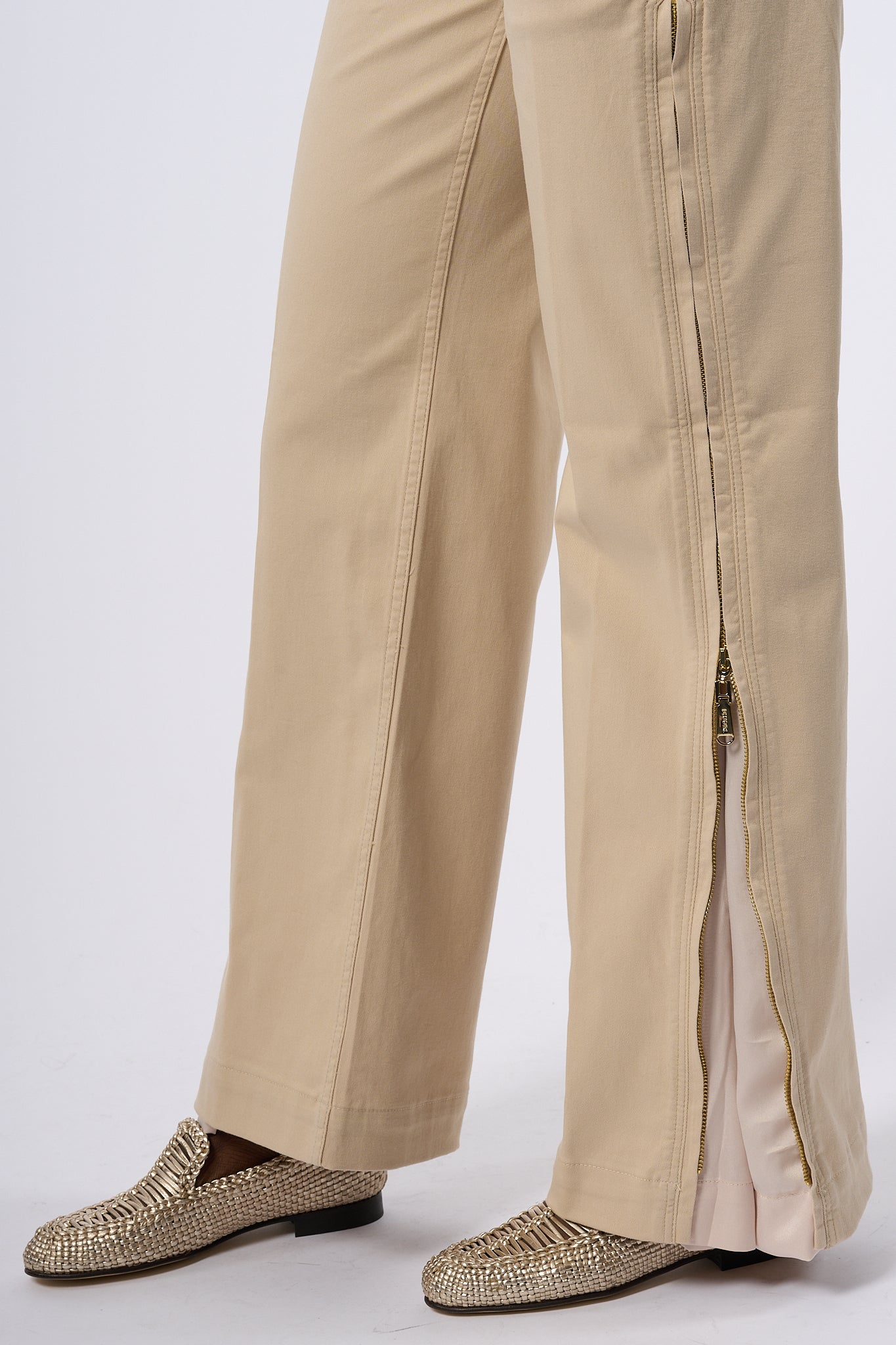 Blugirl Pantalone Inserto raso Beige Donna-5