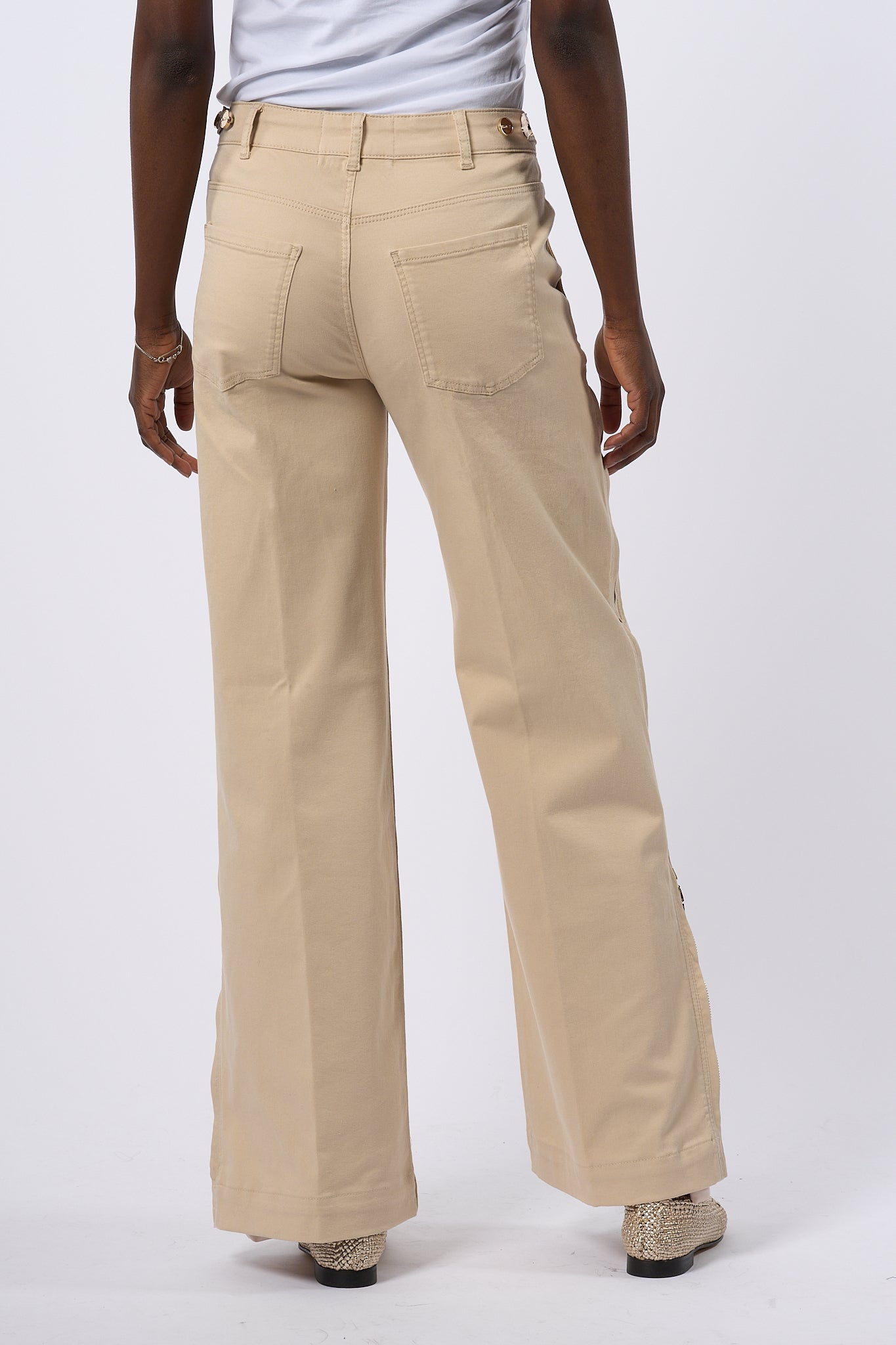 Blugirl Pantalone Inserto raso Beige Donna-8