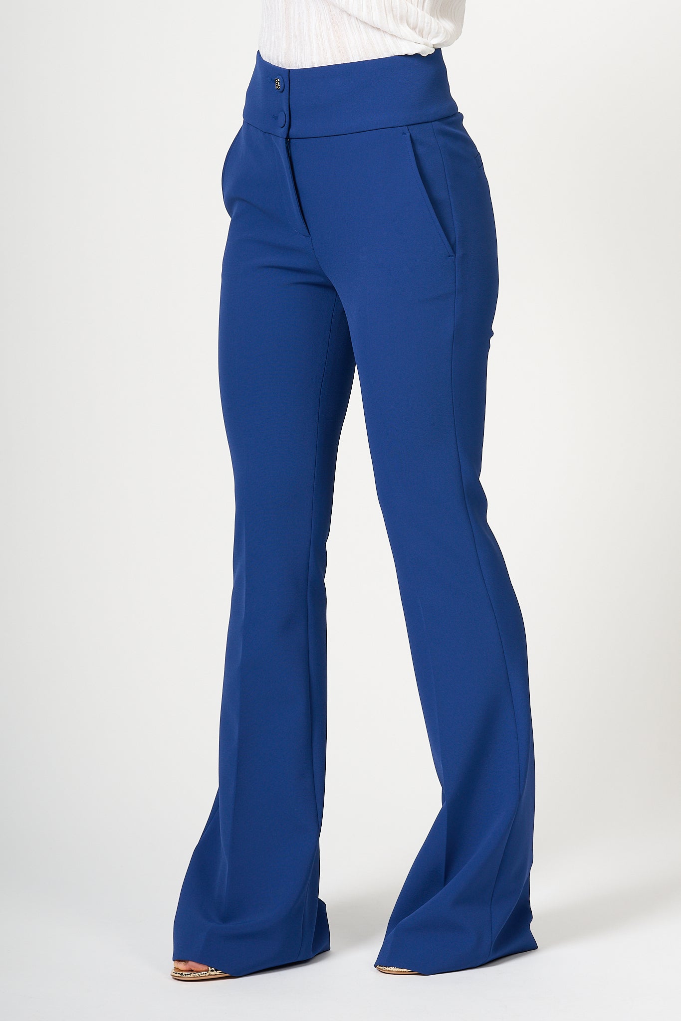 Blugirl Pantalone Zampa Blu Donna-5