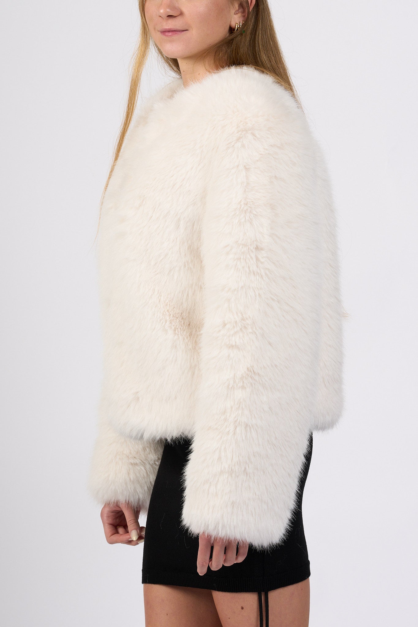 Blugirl Pelliccia Corta Eco Bianco Donna-6