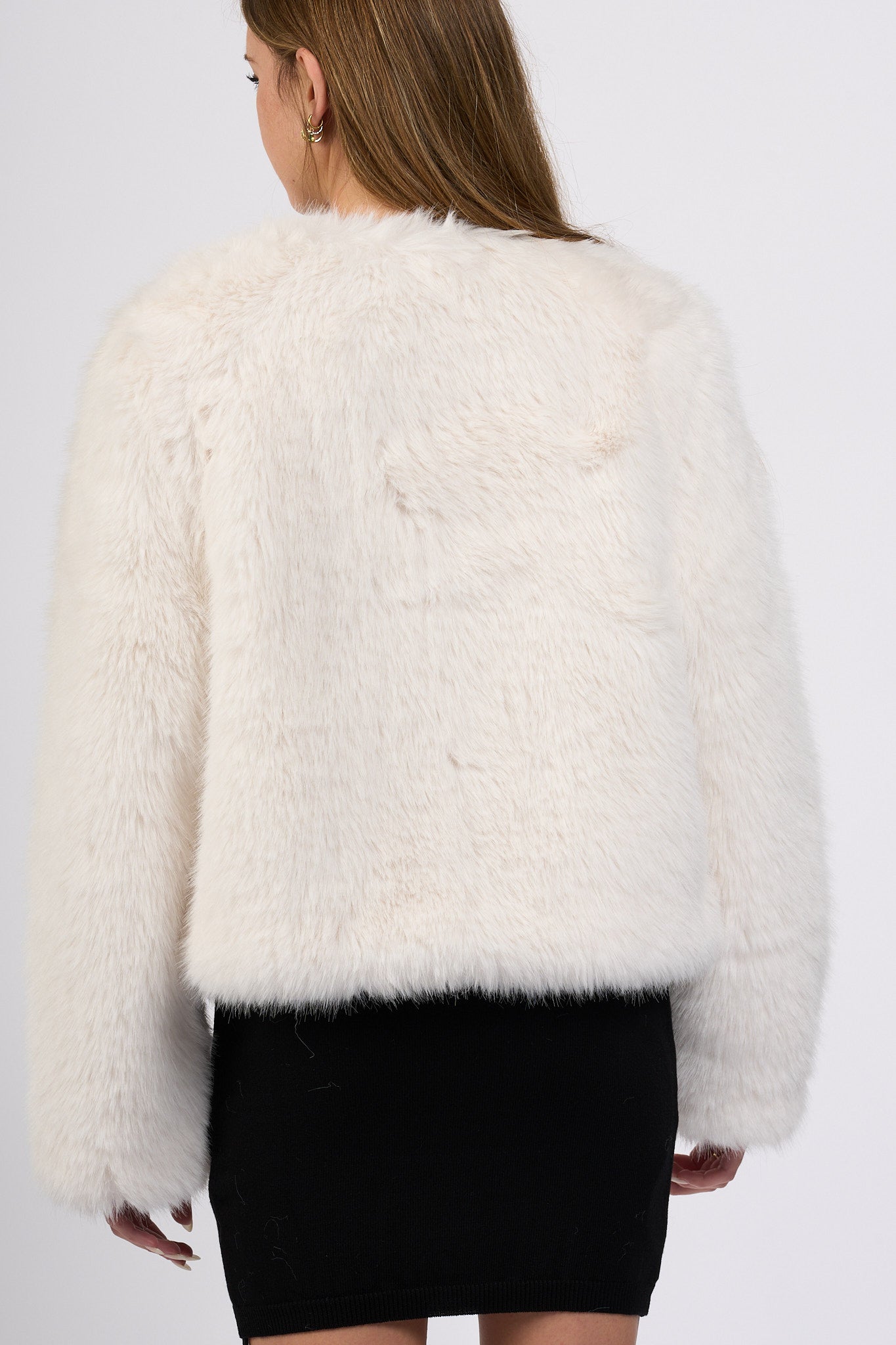 Blugirl Pelliccia Corta Eco Bianco Donna-7