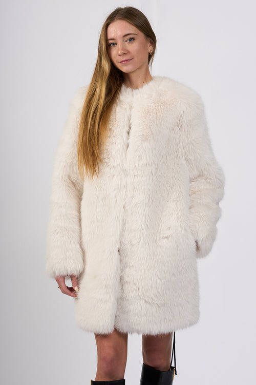 Blugirl Pelliccia Ecologica Bianco Donna