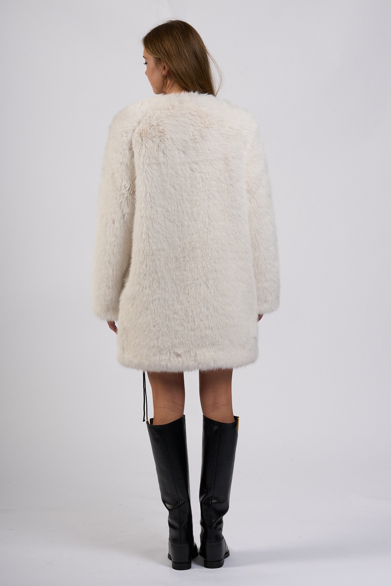 Blugirl Pelliccia Ecologica Bianco Donna-10