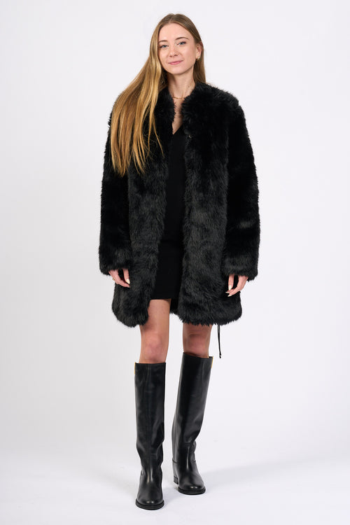 Blugirl Pelliccia Ecologica Nero Donna