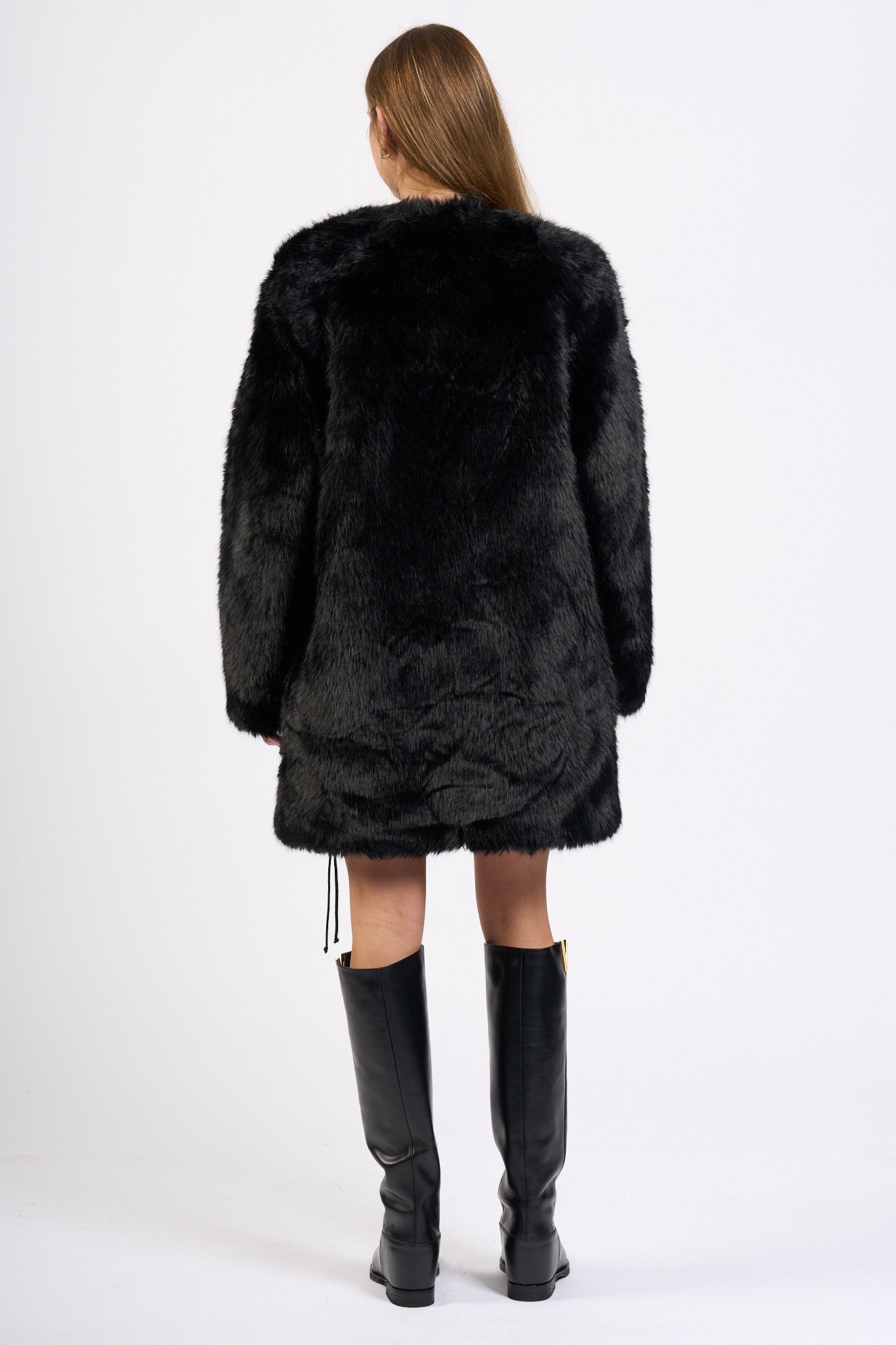 Blugirl Pelliccia Ecologica Nero Donna-4