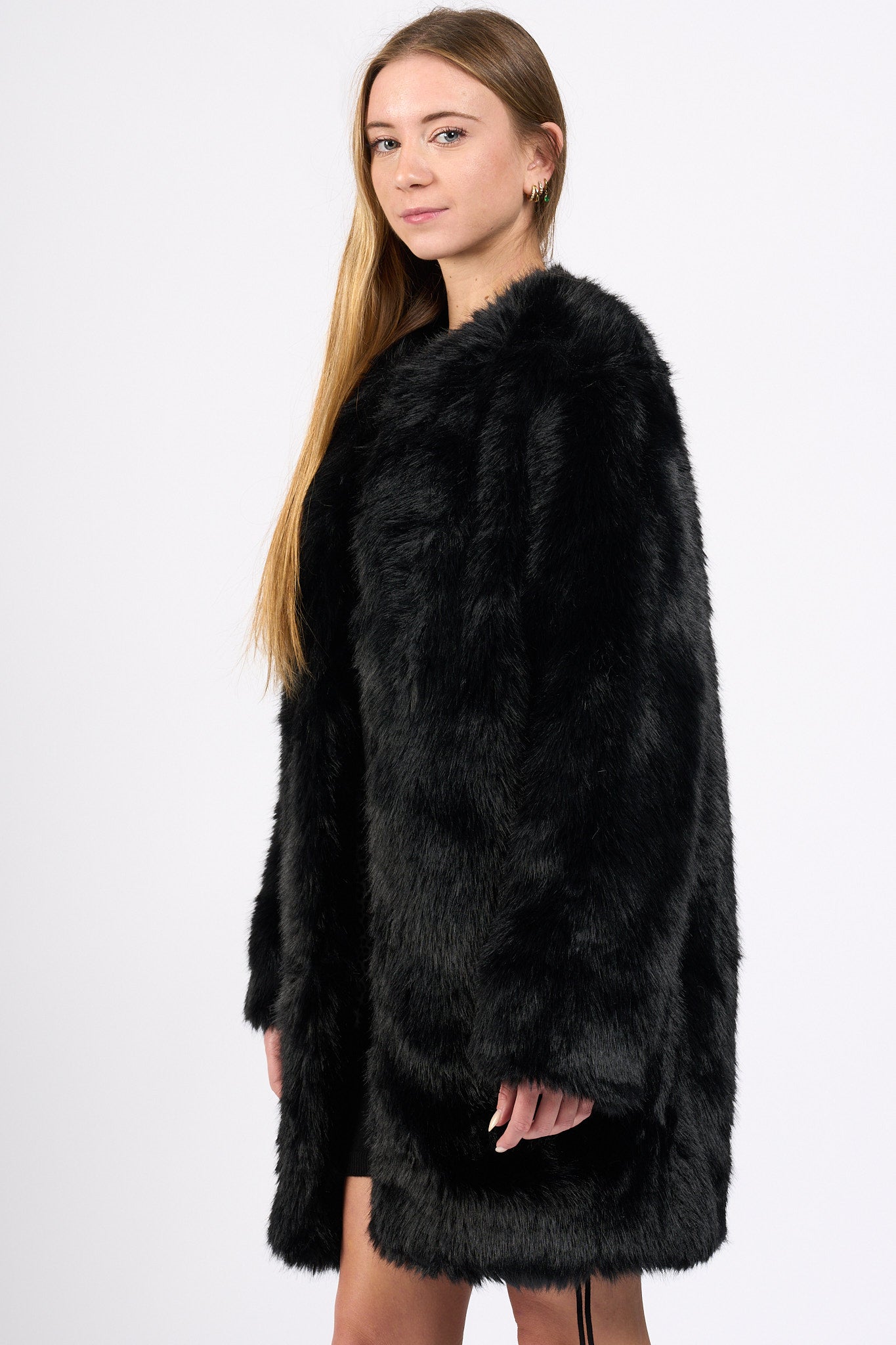 Blugirl Pelliccia Ecologica Nero Donna-2