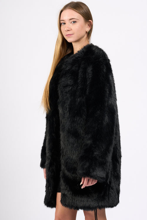 Blugirl Pelliccia Ecologica Nero Donna-2