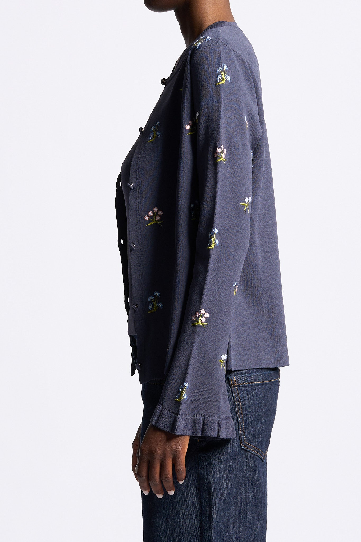 Blugirl Twin Set con Fiori Blu Donna-7