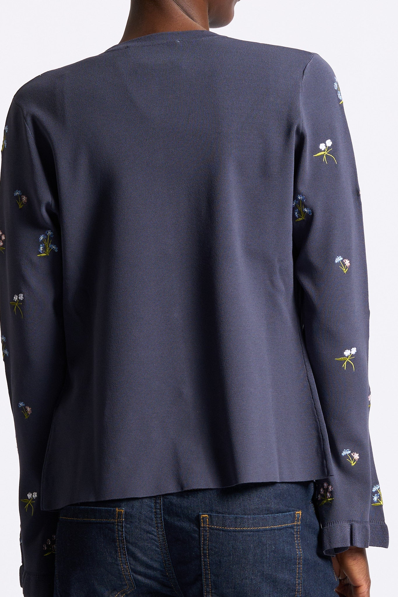 Blugirl Twin Set con Fiori Blu Donna-4