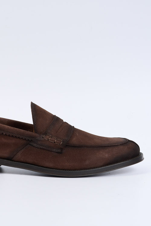 Botti Mocassino Scamosciato 663 Testa di moro Uomo-2