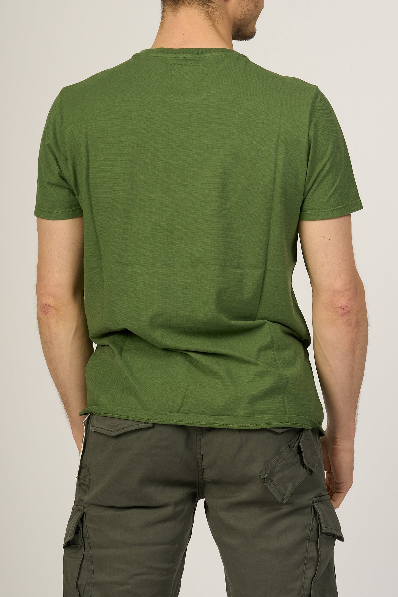 Bowery Nyc T-shirt Fiammata Verde Uomo-4