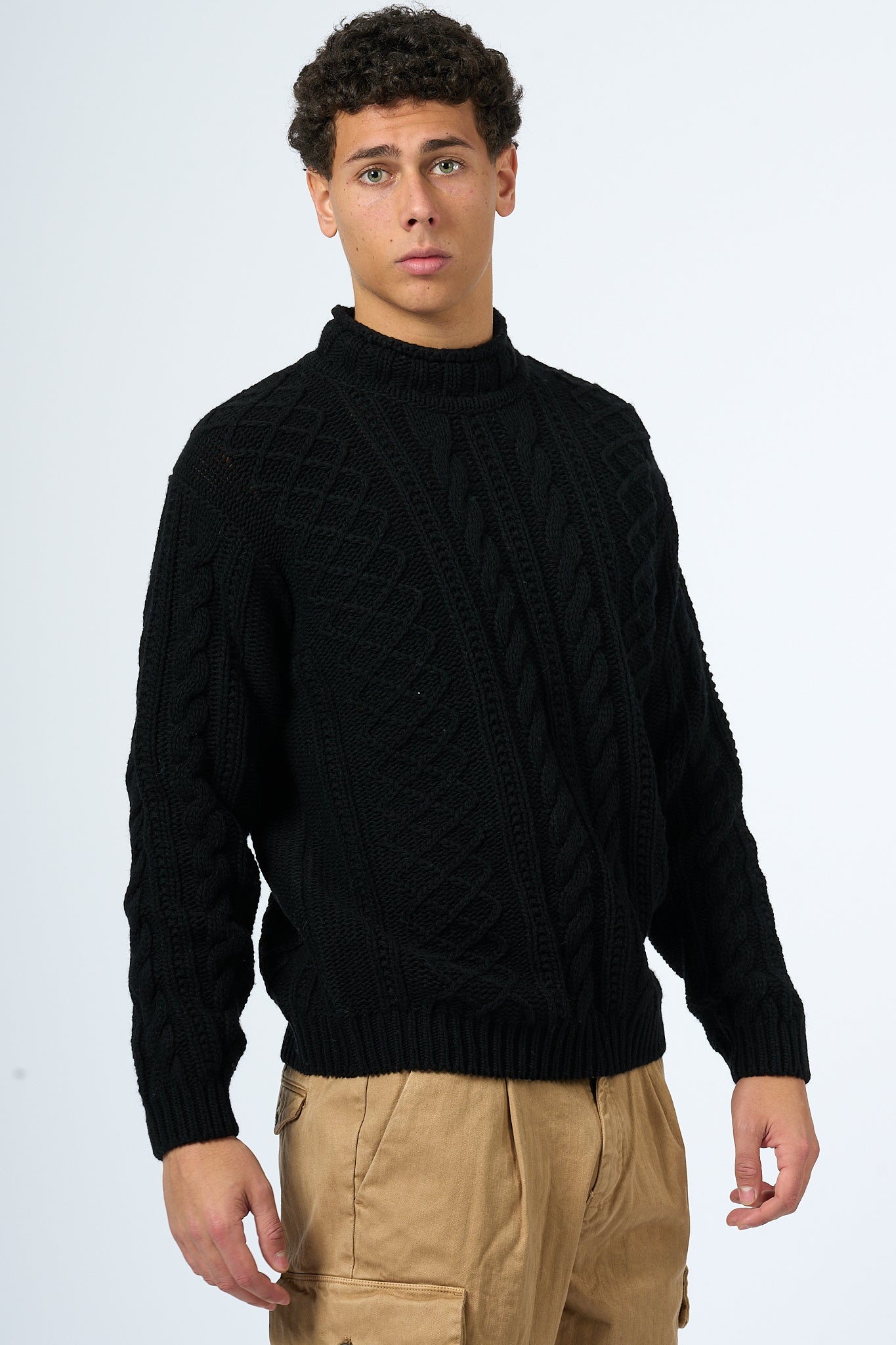 C.p.company Maglia Lambswool Nero Uomo-4