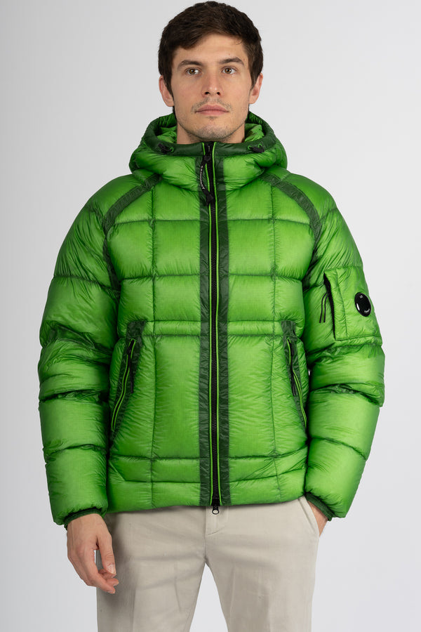 C.p.company Piumino Cappuccio Verde Uomo