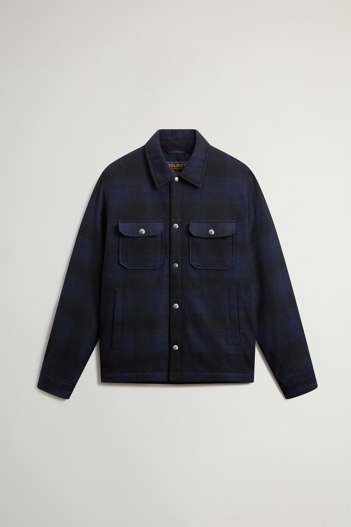 Woolrich Camicia Wool Alaska Check Blu Uomo imbottita-5