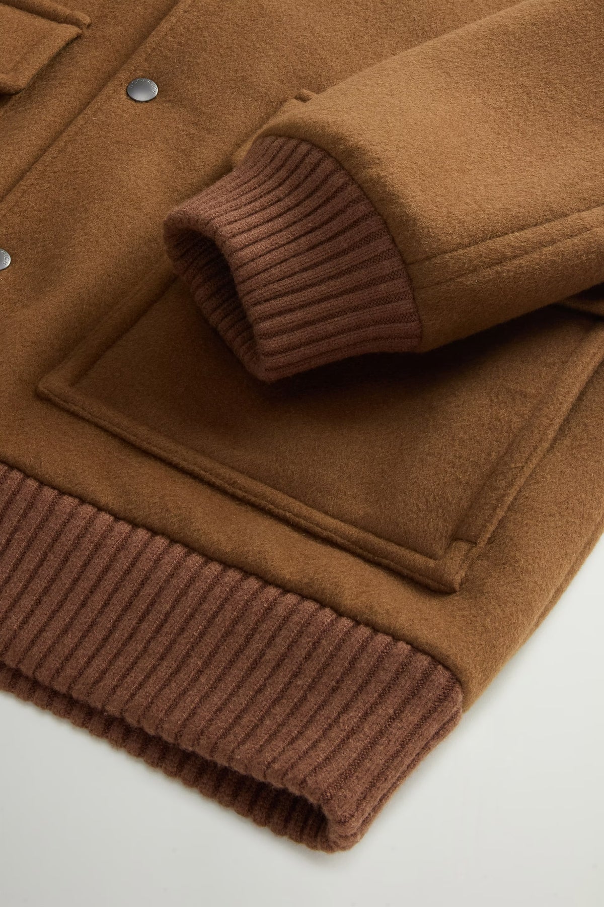 Woolrich Bomber Miles uomo cammello in misto lana-7