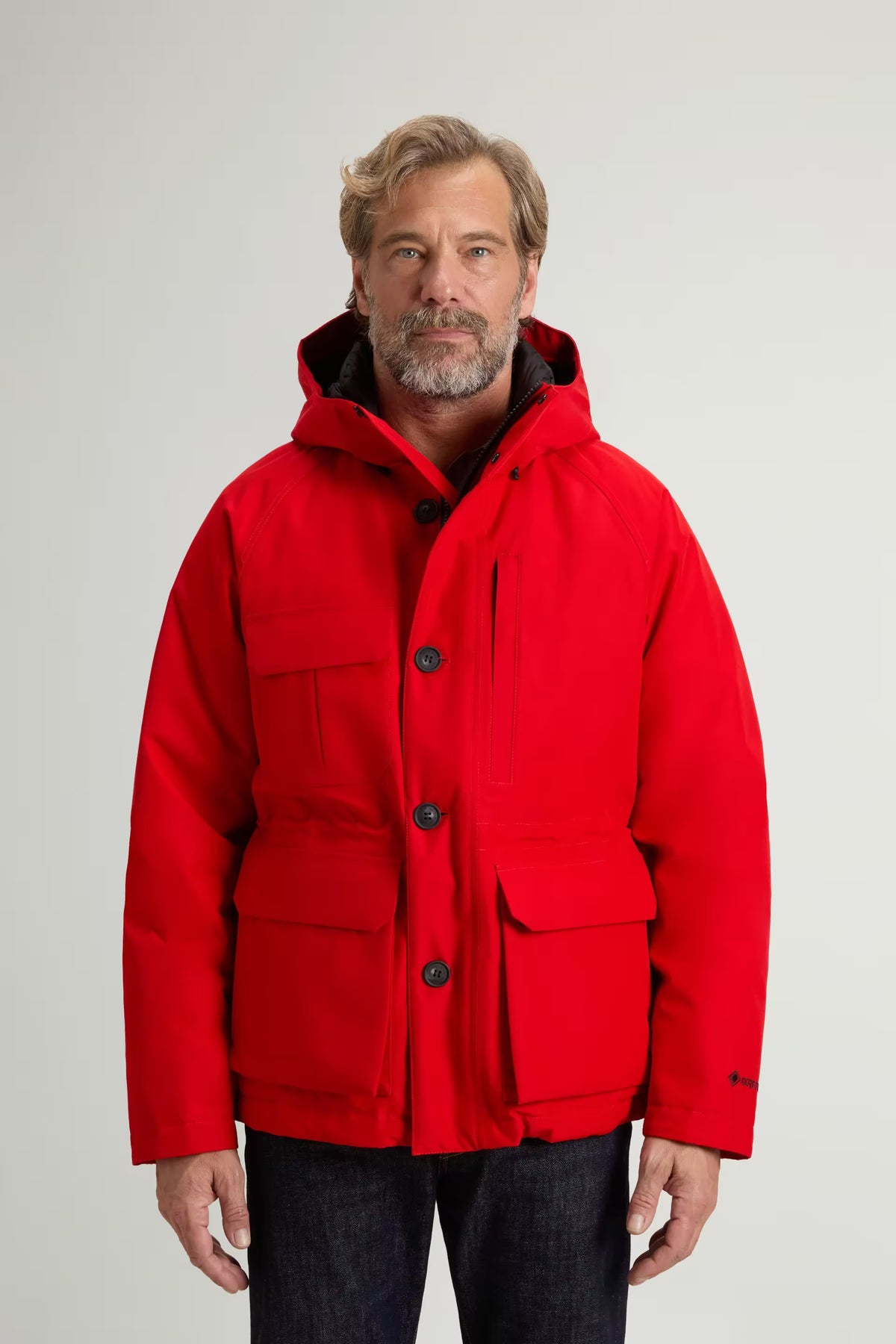 Woolrich Giaccone Mountain GORE-TEX Rosso Uomo impermeabile-1