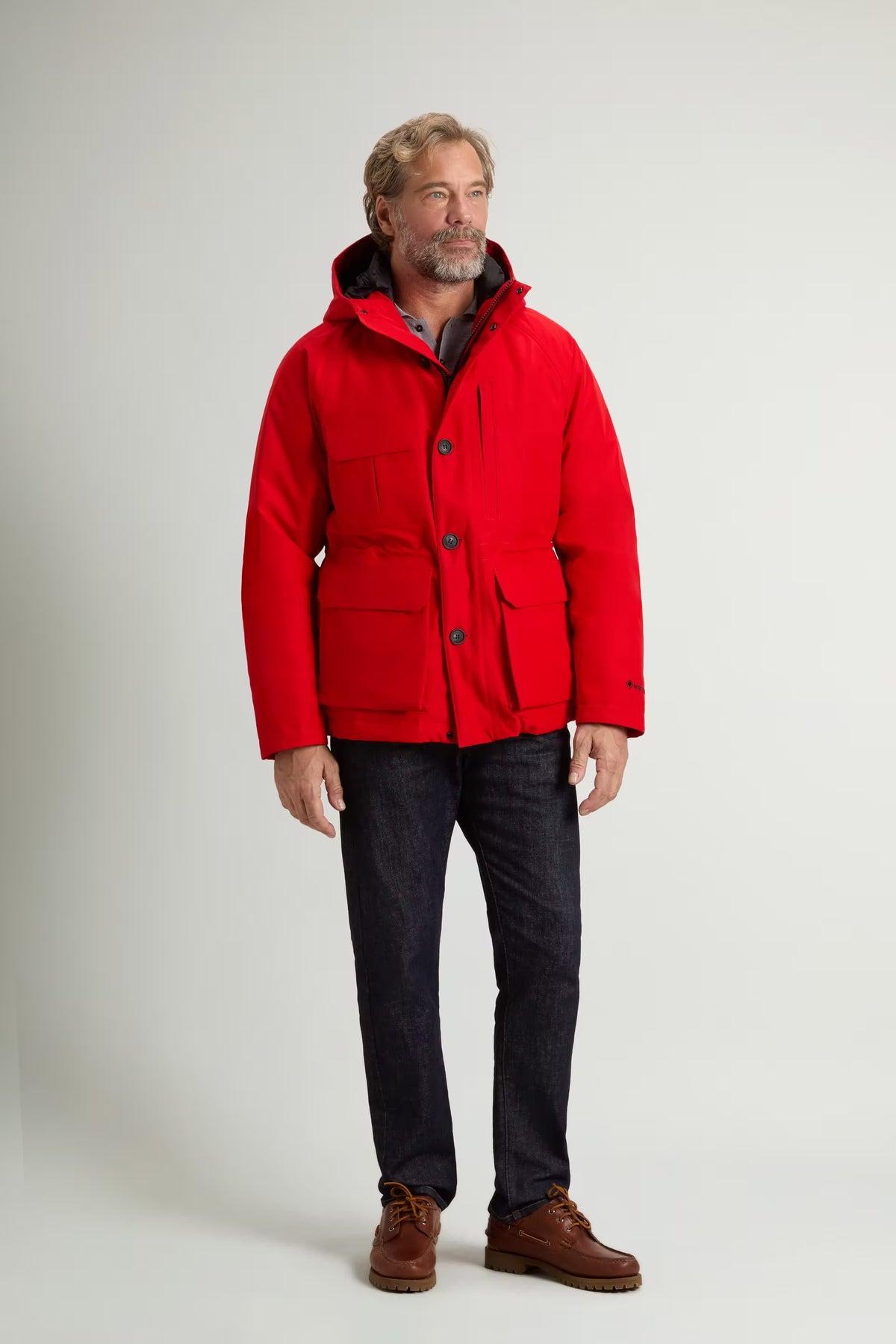 Woolrich Giaccone Mountain GORE-TEX Rosso Uomo impermeabile-2