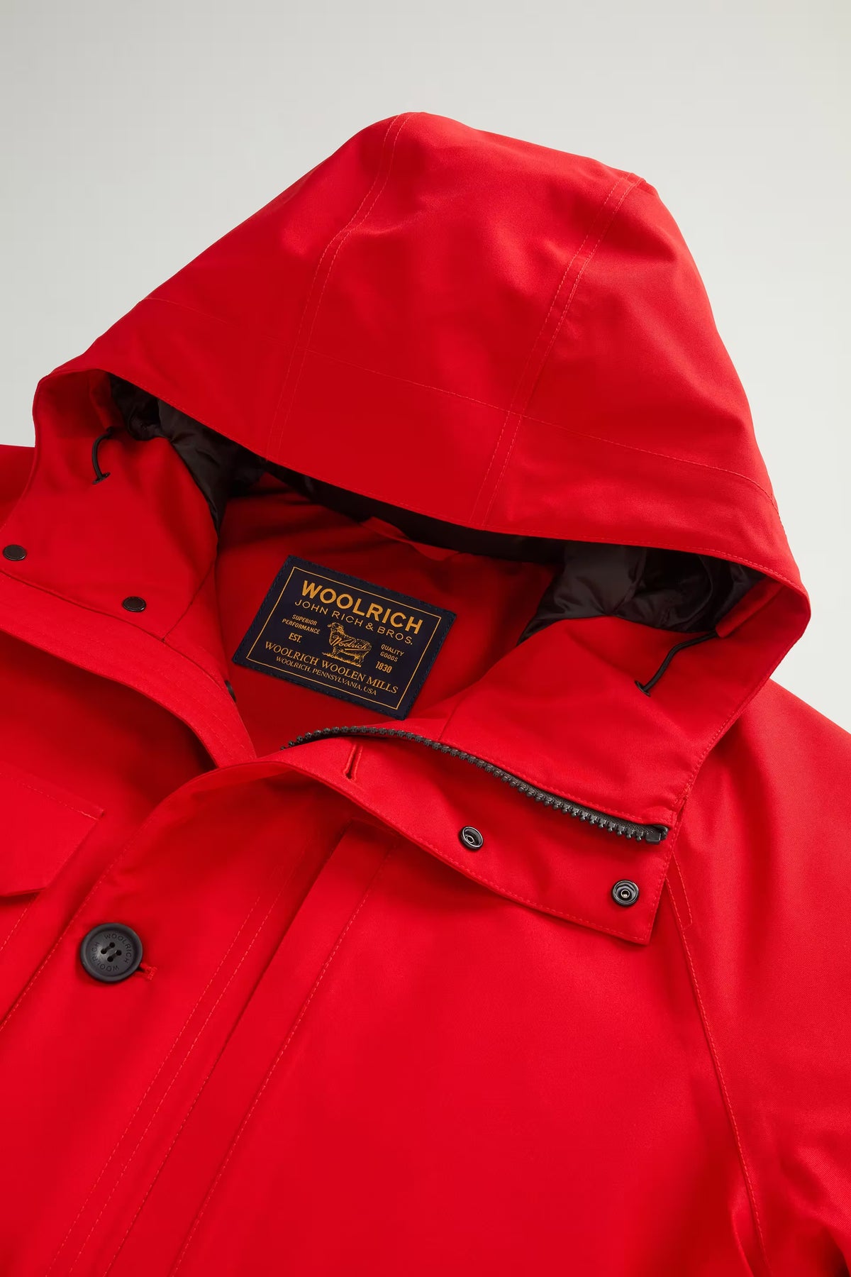 Woolrich Giaccone Mountain GORE-TEX Rosso Uomo impermeabile-6