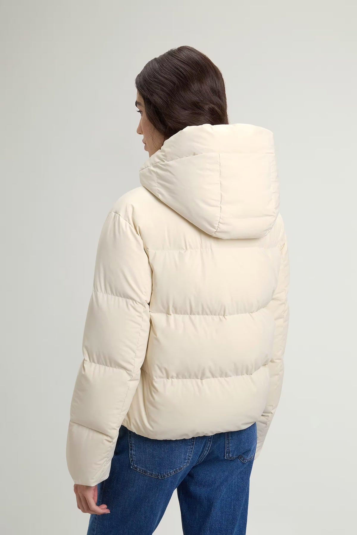Woolrich Parka Madison Latte Donna con cappuccio-3