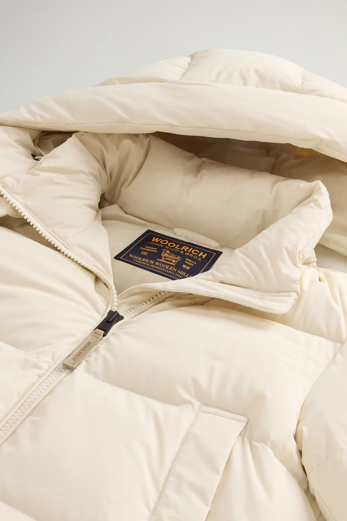 Woolrich Parka Madison Latte Donna con cappuccio-6