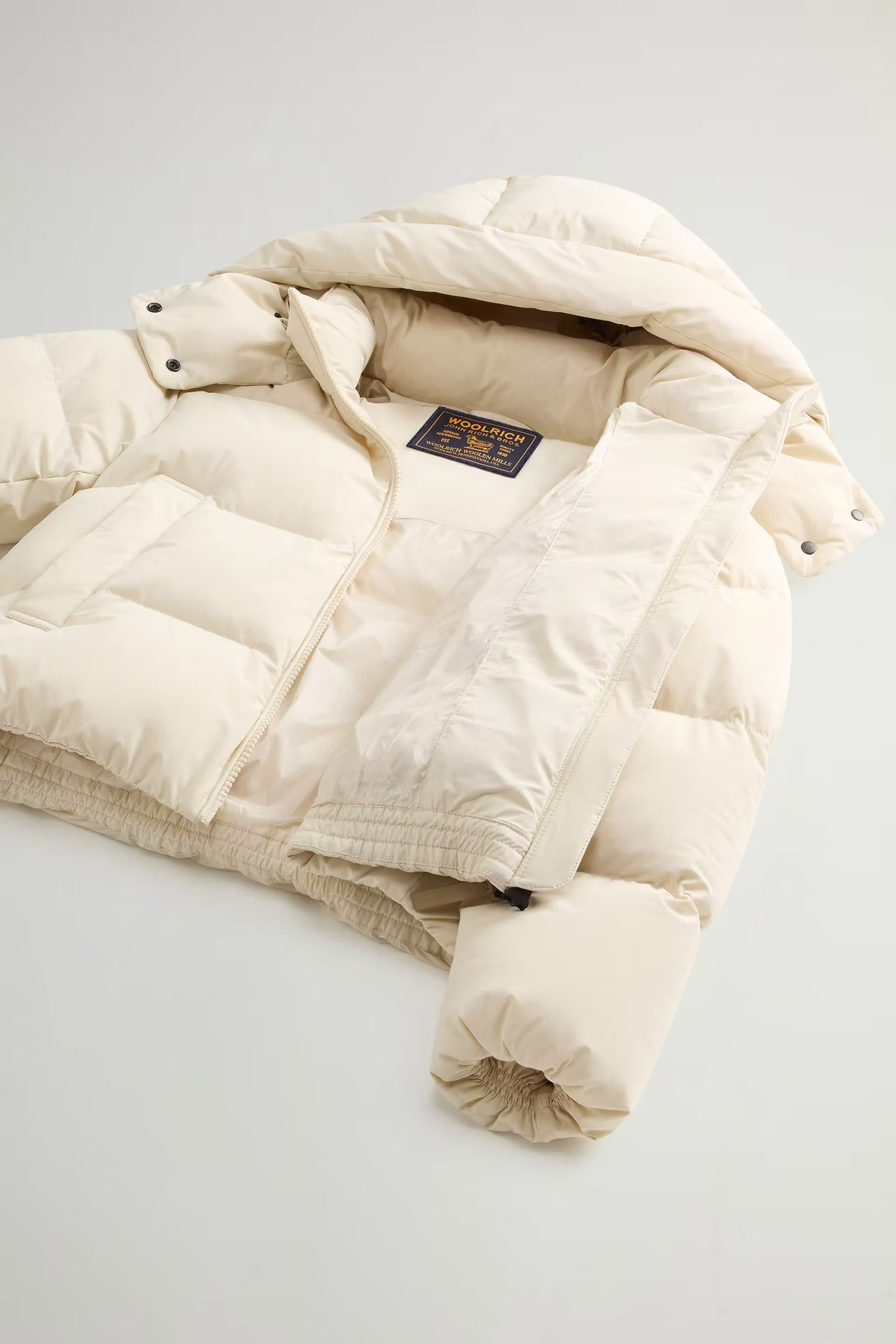 Woolrich Parka Madison Latte Donna con cappuccio-8