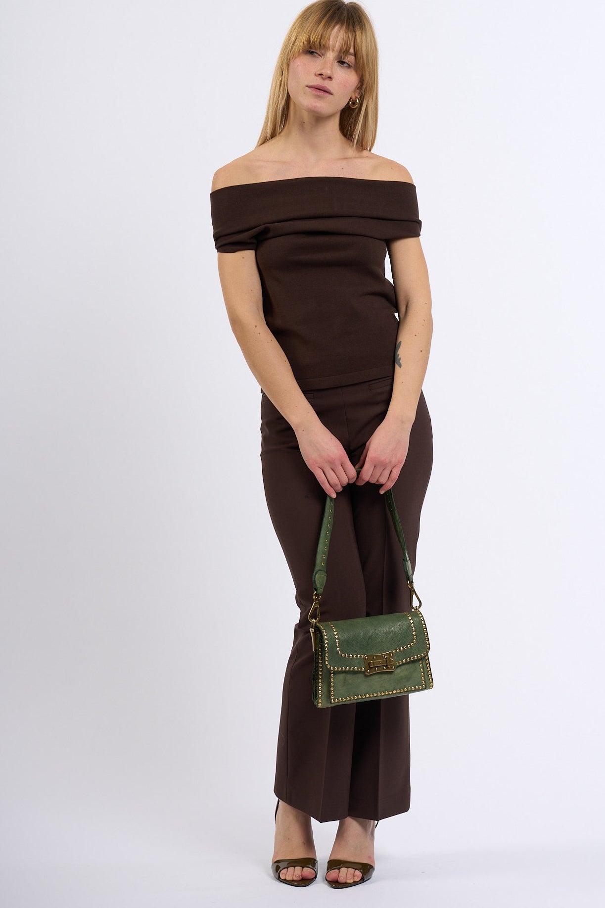 Campomaggi Borsa AGNESE a Tracolla Verde Donna-4