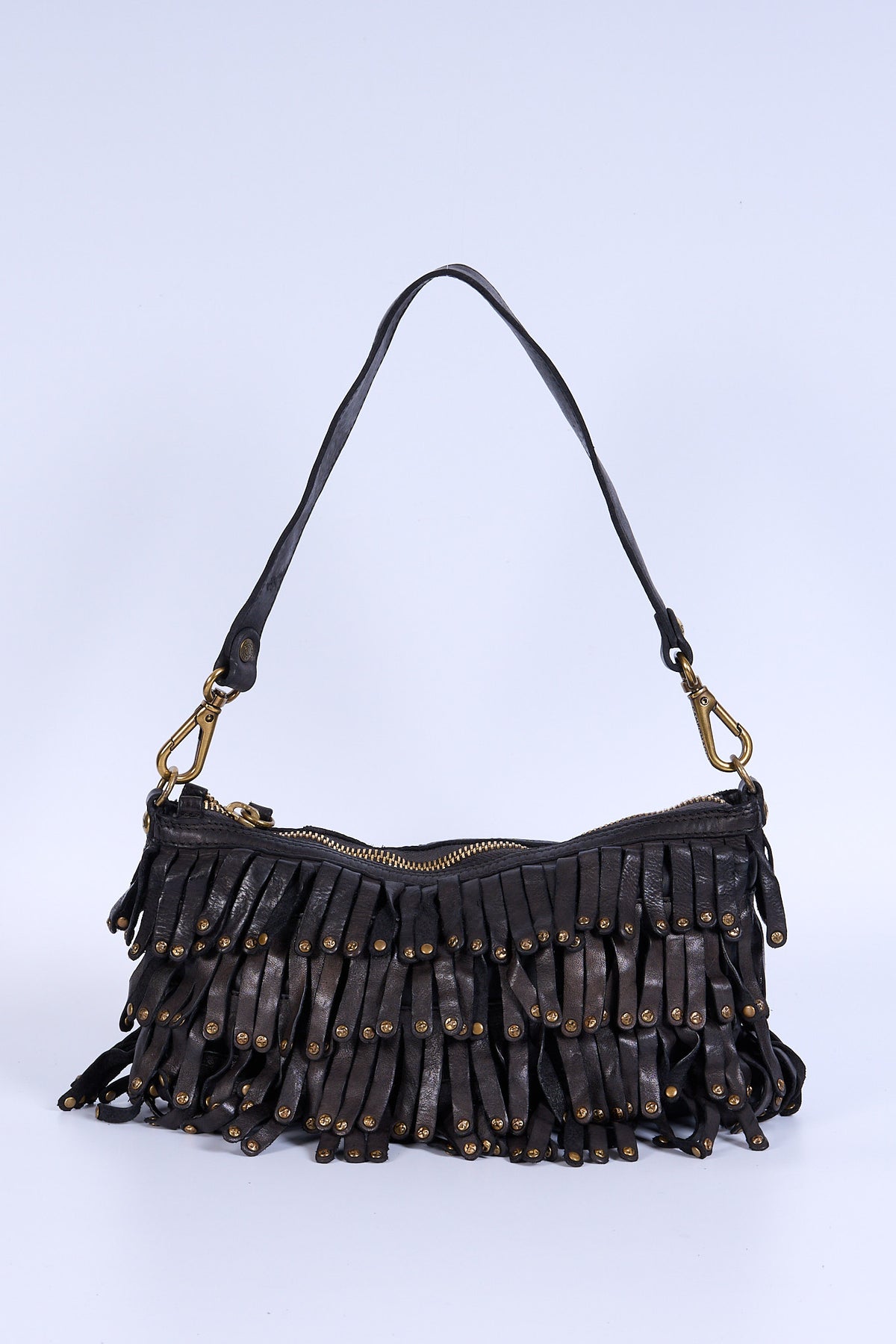 Campomaggi Borsa Natalia Frange Rivetti Nero Donna-1