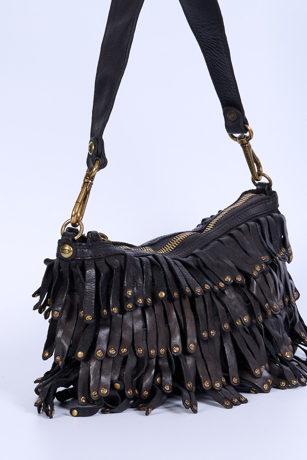 Campomaggi Borsa Natalia Frange Rivetti Nero Donna-4