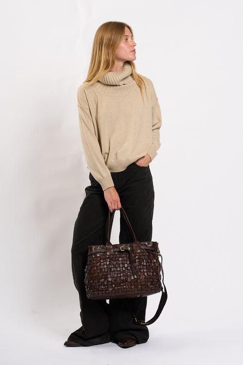 Campomaggi Borsa PENELOPE Intrecciata Media Donna-2