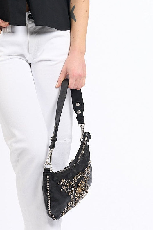 Campomaggi Borsa TERESA con Borchie Nero Donna-3