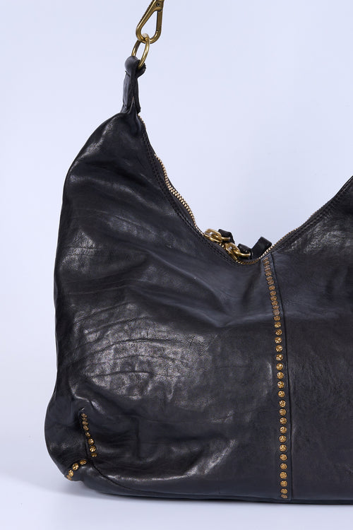 Campomaggi Borsa Wanda Monospalla Rivetti Nero Donna-2