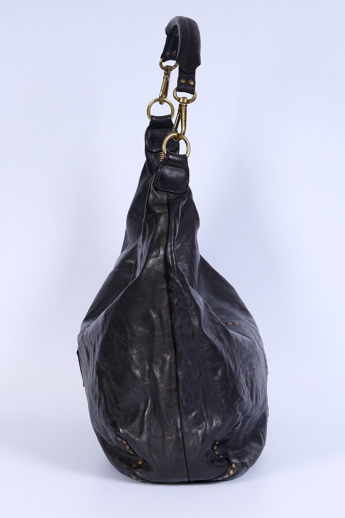 Campomaggi Borsa Wanda Monospalla Rivetti Nero Donna-4