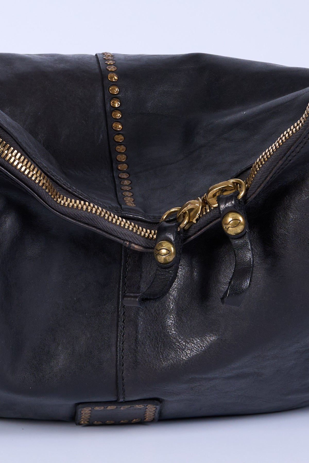 Campomaggi Borsa Wanda Monospalla Rivetti Nero Donna-6