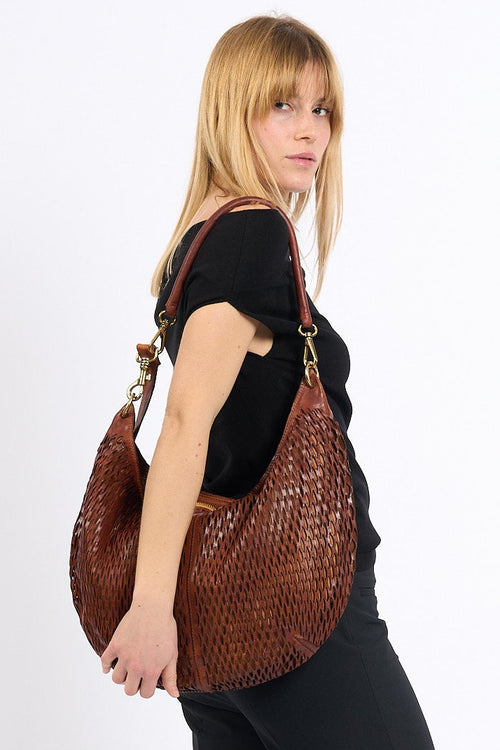 Campomaggi Borsa ANASTASIA Laserata Cognac Donna