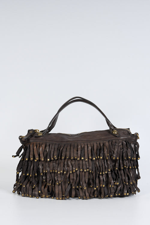 Campomaggi Borsa MELISSA Shopping Frange Fango Donna