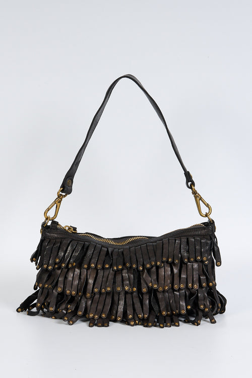 Campomaggi Borsa NATALIA Frange Rivetti Nero Donna