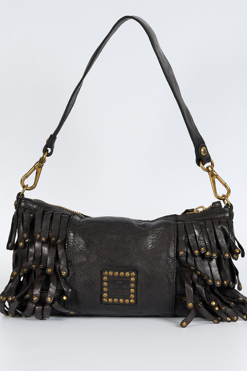 Campomaggi Borsa NATALIA Frange Rivetti Nero Donna-2