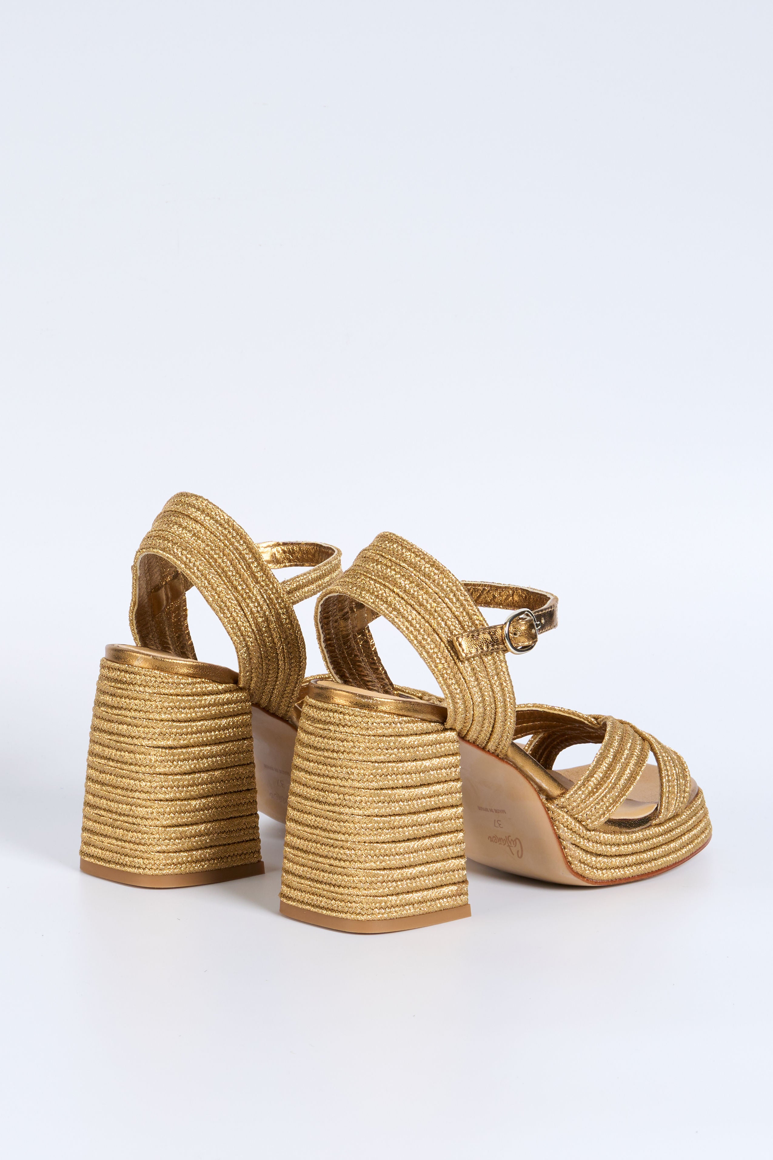 Castaner Sandalo Tacco Valle Oro Donna-4